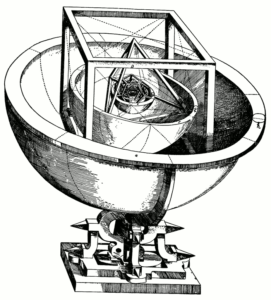 Johannes Kepler erschuf mit dem Mysterium Cosmographicum ein Modell des Sonnensystems, das erstaunlich akkurat war. 